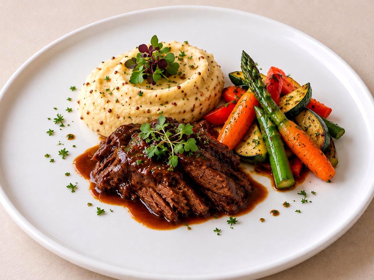 Demi glace soslu dana kürek